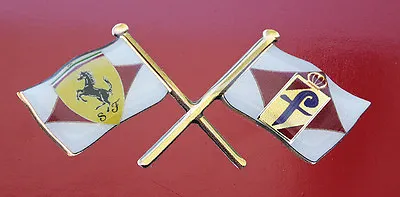 Pininfarina - Ferrari Crossed Flags Domed Resin Emblem • $10