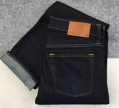 J. Crew Mens Jeans Slim Fit 484 Size 32x32 Blue Denim Kurabo Japanese Fabric • $49.95