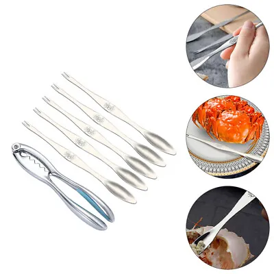 $16.43 • Buy 1 Set Durable Helpful Zinc Alloy Crab Tools Crab Eating Forks For Kitchen
