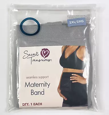 Secret Treasures Maternity Belly Band 2XL XXL Silver Gray Seamless Support NEW • $6.80