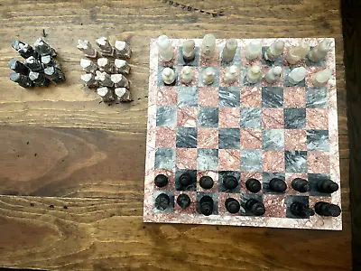 NEW Mexican Stone Onyx Marble Chess Set  • $75