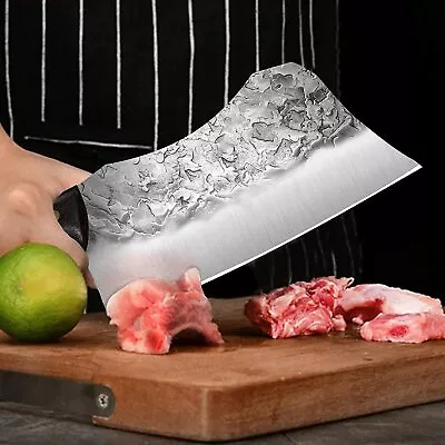 Kitchen Bone Cleaver Cutting Knife Heavy Duty Chopping Slicing Knife Chef Tool • $31.89