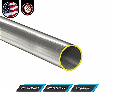 5/8  Round Metal Tube - Mild Steel - 16 Gauge - ERW  - 12  Long (1-ft)  • $3.25