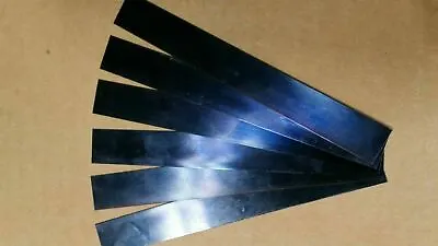 Blue Tempered Spring Steel Shim .015  X 1/2  W 6 Inch L SIX PIECE LOT 0.500 0.5 • $16.42