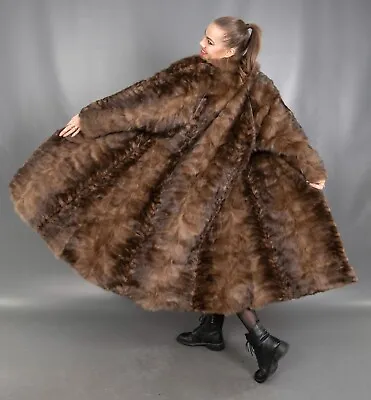 3046 Gorgeous Real Russian Barguzin Sable Fur Coat Swinger Beautiful Look Size M • £1228.09