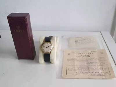 9ct Gold ROLEX TUDOR Watch 1961 Box & Papers An Excellent Example  • £699