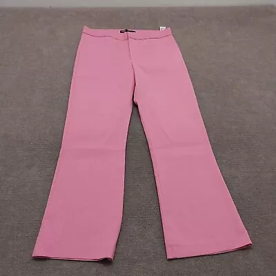 Zara Womens Size Large Pink High Rise Wide Leg Dress Pants • $18.88