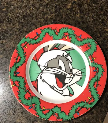 VTG ‘95 BUGS BUNNY CHRISTMAS PLATE BY Zak Design. Plastic Collectible Plate. • $12