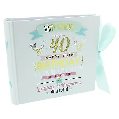 Signography Ladies 40th Birthday Photo Album - 40th Birthday Gift Idea  • £15.49
