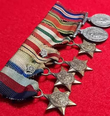 British Miniature Medal Group 39/45 Atlantic AfricaItaly Defence & War Medal • £25