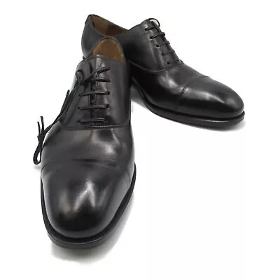 Salvatore Ferragamo Dress Shoes Size #8.5 JD 929 Leather Black Used Mens Lace-up • $1000.82