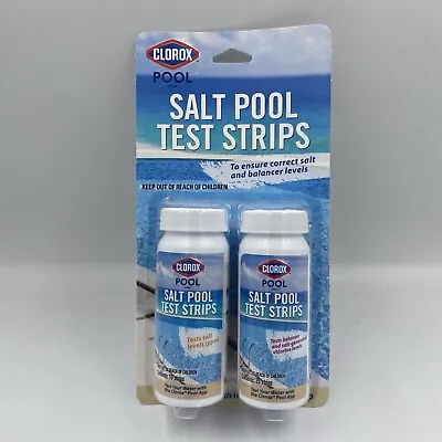 Clorox Pool&Spa Salt Pool Test Strips For Pool Water Testing 25 + 10 Salt Tester • $9.99