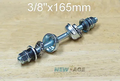 New Rear Hub Axle Spindle 3/8”x165mm With Bearings & Cups BMX Bicycle Bike • $9.99