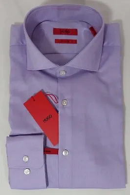 Hugo Boss C-meli Us Red Label Dress Shirt Sharp Fit Spread Collar Purple - Nwt • $72.24