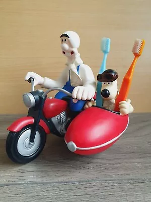 Wallace & Gromit Motorbike Sidecar Tooth Brush Holder 1989 With Brushes • $32.89