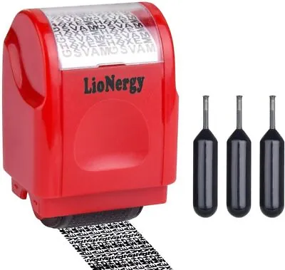 Identity Theft Protection Roller Stamp & Ink Refills Security Privacy Protector • £8.99