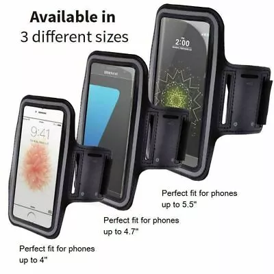 Sports Arm Band Mobile Phone Holder Bag Running Gym Armband Exercise • £4.95