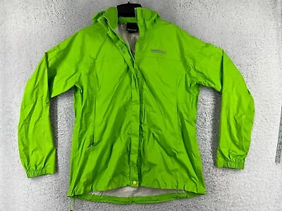 Marmot Jacket Women Extra Large Green Windbreaker Nylon Shell Hooded Poly Rain • £34.48