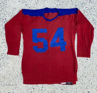 Vintage Antique 1940s MacGregor Goldsmith Football Jersey Blue Red 42 NFL NCAA • $269.99