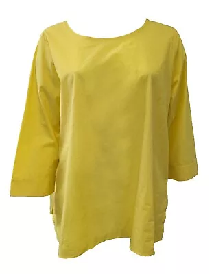 VOYAGE By MARINA RINALDI Yellow Plus Size Biondo Top Size 24W/33 NWD • $36.09
