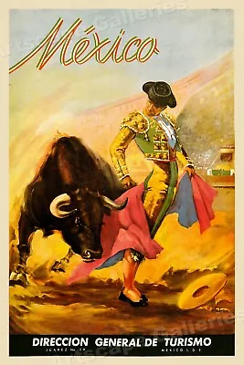 1930's Mexican Bullfighting Matador Vintage Style Travel Poster - 20x30 • $17.95