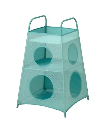 Ikea TIGERFINK Children Storage With Compartments Turquoise • £29.99