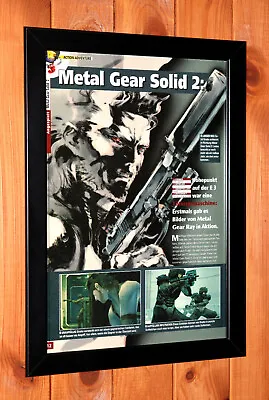Metal Gear Solid 2 Sons Of Liberty PS2 Xbox Small Vintage Promo Poster Ad Framed • $60.19