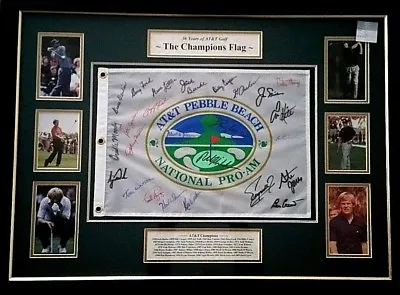 £5175.25 • Buy GOLF The Champion's Flag AT&T Pebble Beach Pro Am 36 CHAMPIONS SIGNED COA
