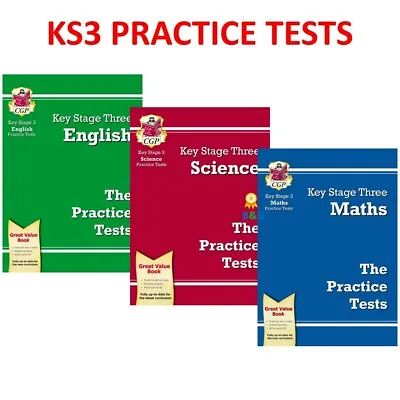 £20.99 • Buy KS3  English Science And Maths Practice Tests 3 PACK With Answer Years 7-9 CGP