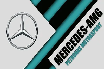 Mercedes-AMG Petronas Motorsport F1 Wall Art Print Formula 1 Poster LARGE 36x24 • $24.99