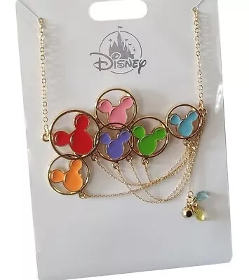 Disney Parks Mickey Mouse Ear Colored Balloons Necklace • $29.95