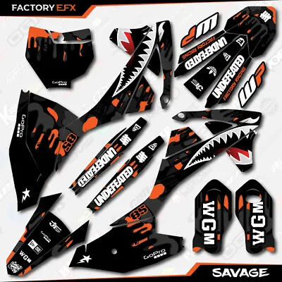 Black & Orange Savage Camo Racing Graphics Kit Fits KTM 18-24 Sx85 Sx 85 Decal • $44.99