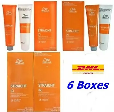 6x Wella Hair Straightening Cream Creatine Straight Neutralizer Hair Care 100ml • $68.85