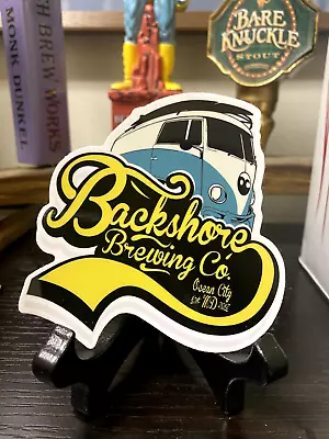 Backshore Brewing Company 4  Promo Sticker Craft Brewery Ocean City MD VW Bus • $4