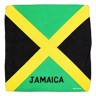 Motique Accessories Large Cotton Bandanas - One Size Jamaican Flag Bandana  • $13.18