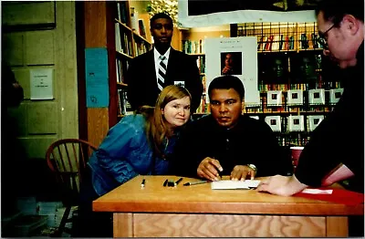 Vintage Color Photo Muhammad Ali At A Bookstore Signing Posing With A Fan  • $19.95