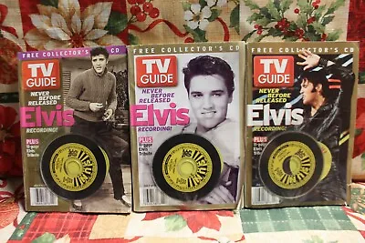 ELVIS PRESLEY July 4-10 2004 TV Guide MAGAZINE Lot Of 3 W/ FREE Collector's CDs • $25.68