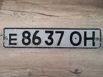 Ussr Soviet Union License Plate E 8637 Oh ( Outside Series ) • $20