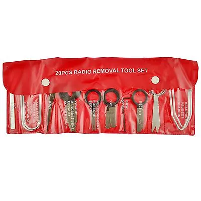 Car Radio Removal Key Tool Set Stereo Head Unit Audio Tools CD 20pc • £11.15