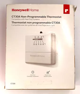 Honeywell CT30A Mechanical Non Programmable Thermostat White 120V Heat Only New • $14.99