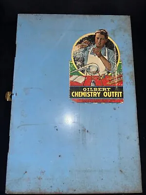 HTF Vintage Gilbert Chemistry Outfit Set #4 Blue Steel Box 1940’s?? Incomplete • $42.25