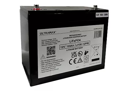 Yuasa NP100-12 NP 100-12 12V 100Ah UPS Replacement LITHIUM Battery (Prismatic) • £431.09