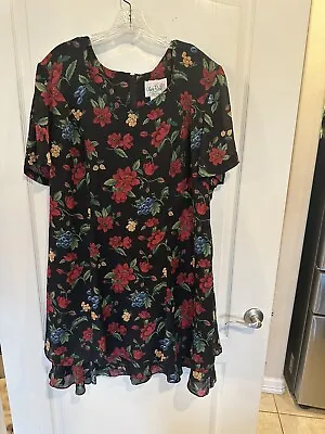 Olivia Rose Women’s Vintage Floral Chiffon Dress Plus Size 20W • $40