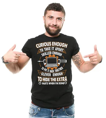Computer Repair Shop T-shirt Mens Funny T-shirt Technician Birthday Gift Humor T • $16.33