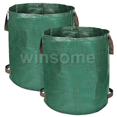 £11.99 • Buy 2x 272L Heavy Duty Garden Waste Bags Reusable Waterproof Leave Grass Refuse Sack