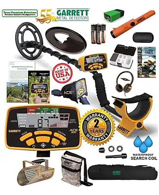 Garrett Ace 300 Metal Detector Anniversary Special W/ Carry Bag + Pouch + Scoop • $476.53