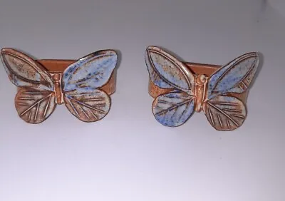 £4.50 • Buy 2 Napkin Rings Clay Butterflies