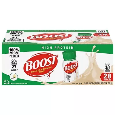 BOOST 20g High Protein Nutritional Drink Very Vanilla (8 Fl. Oz. 28 Ct.) • $43.47