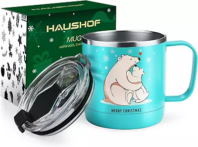 Christmas Mug 14 Oz Coffee Mugs For Christmas Stainless Steel Christmas Coffee • $14.88