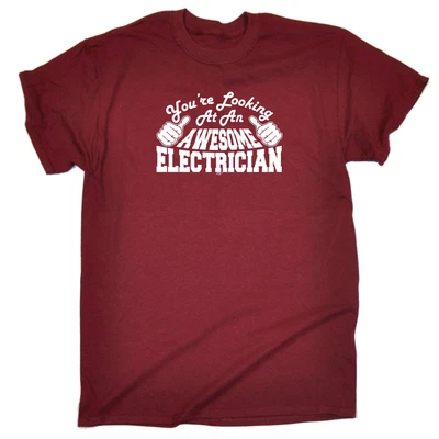 £7.94 • Buy Funny Novelty T-Shirt Mens Tee TShirt - Electrician Youre Looking At An Awesome